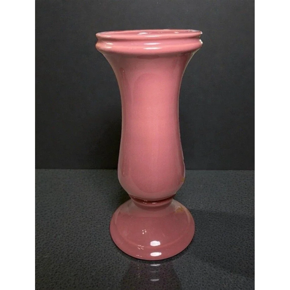 Vintage McCoy Floraline Pink Vase 412 USA Pottery MCM Flower Vase 10
